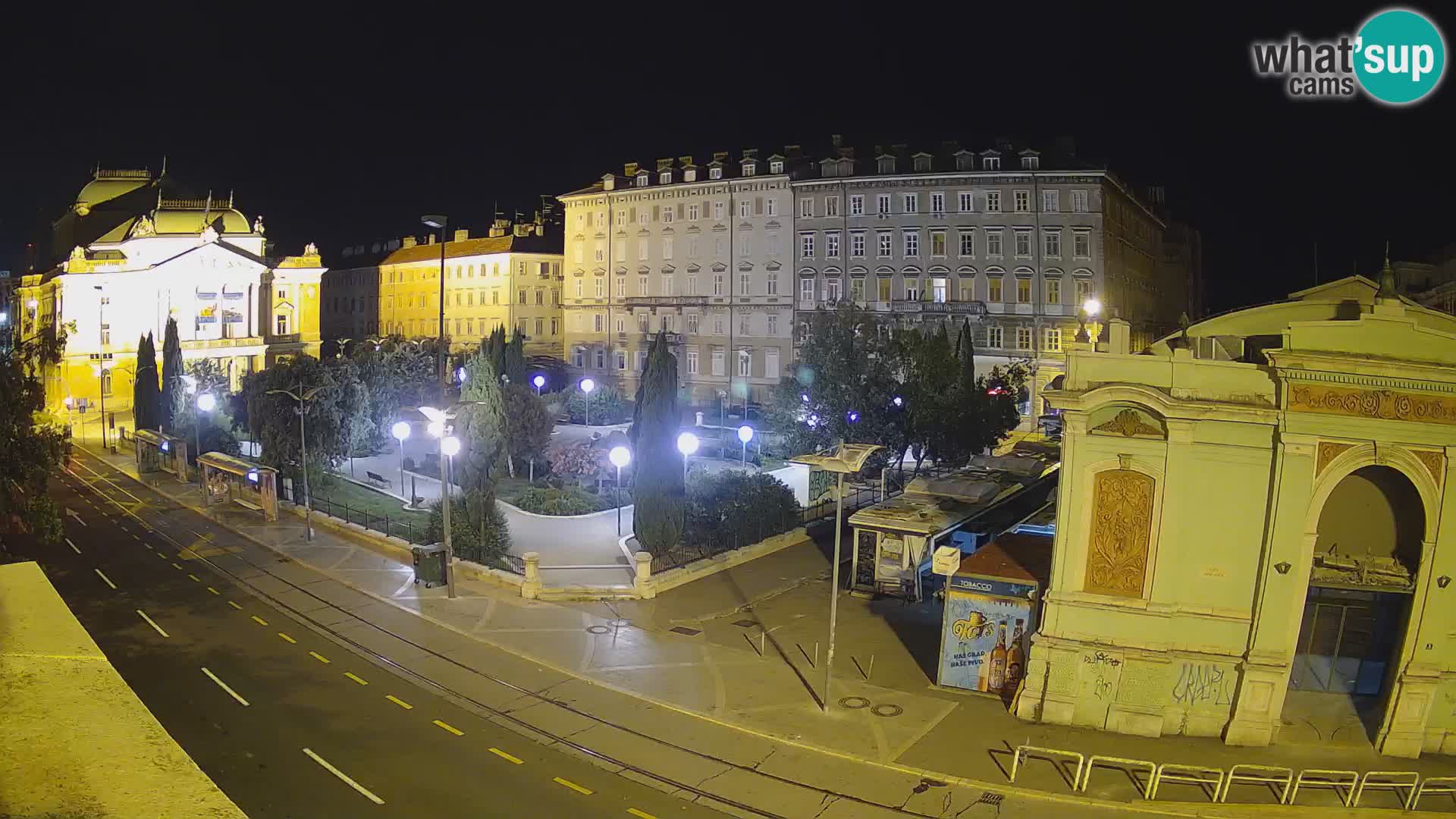 Webcam Rijeka – Park and  Croatian National Theatre Ivan pl. Zajc