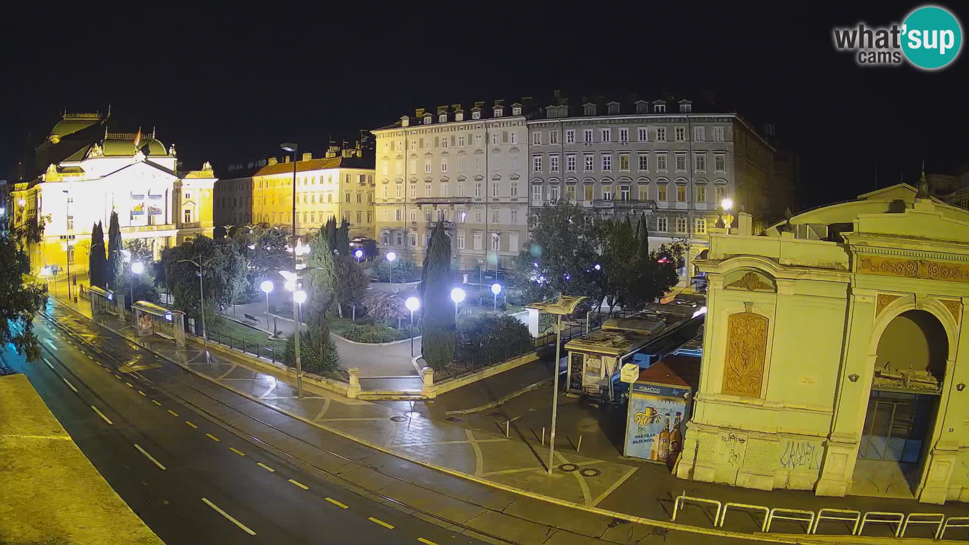 Webcam Rijeka – Park and  Croatian National Theatre Ivan pl. Zajc