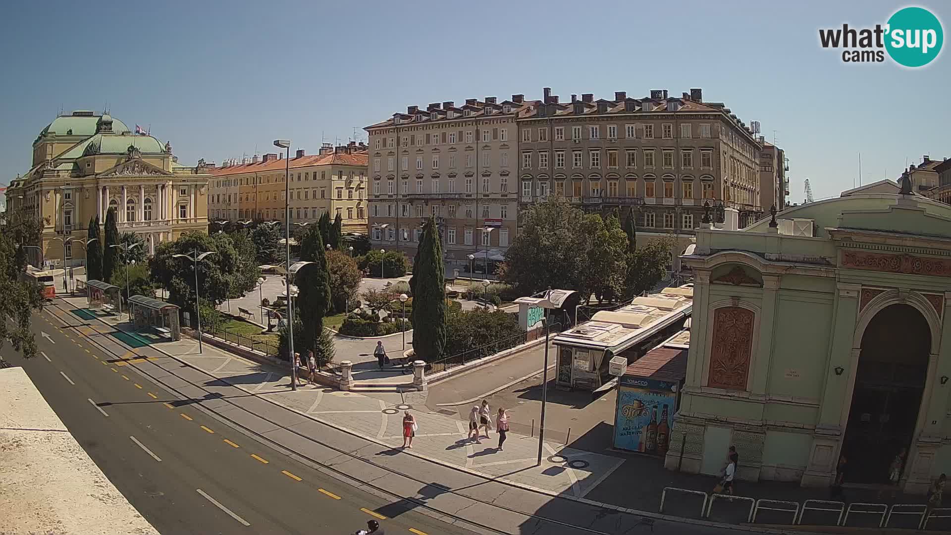 Webcam Fiume – Parco e Teatro nazionale Croato Ivan pl. Zajc