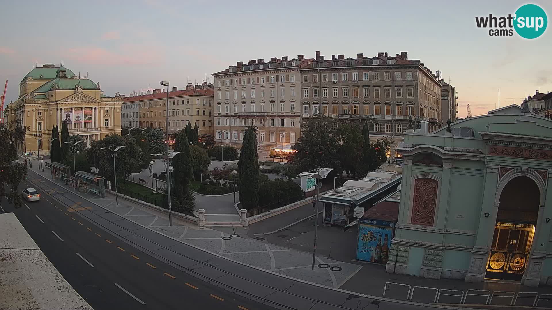 Webcam Rijeka – Parque i Teatro Nacional Croato Ivan pl. Zajc