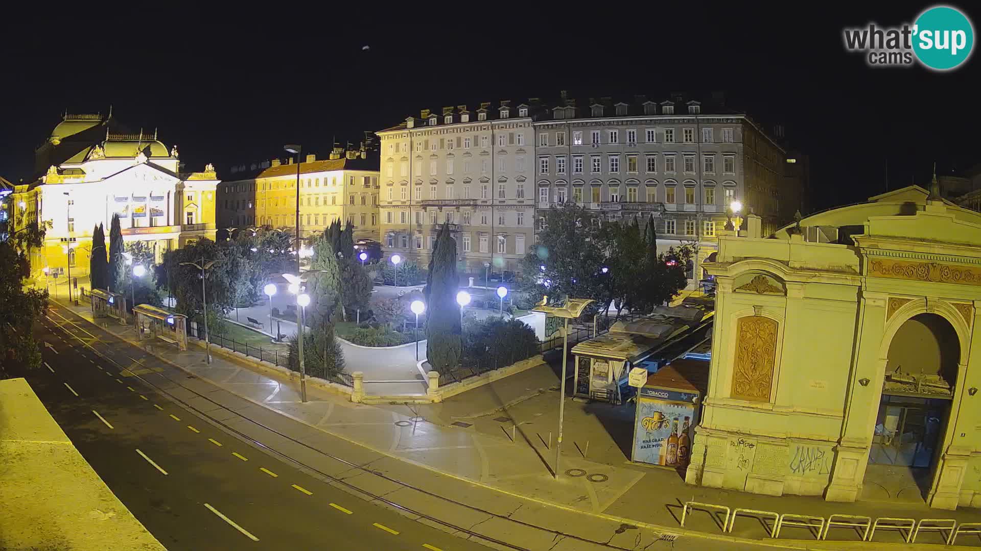 Webcam Rijeka – Park and  Croatian National Theatre Ivan pl. Zajc