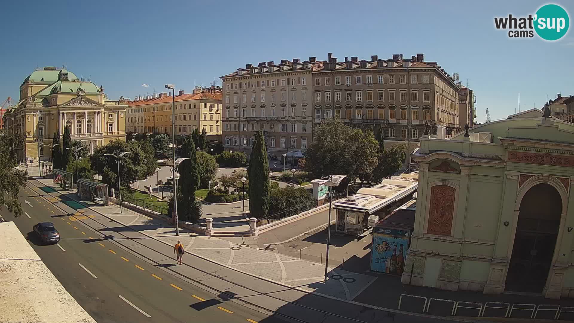 Webcam Rijeka – Park and  Croatian National Theatre Ivan pl. Zajc