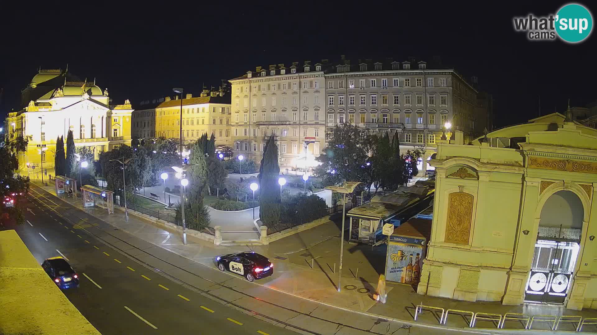 Webkam Rijeka – Park i Hrvatsko narodno kazalište Ivana pl. Zajc
