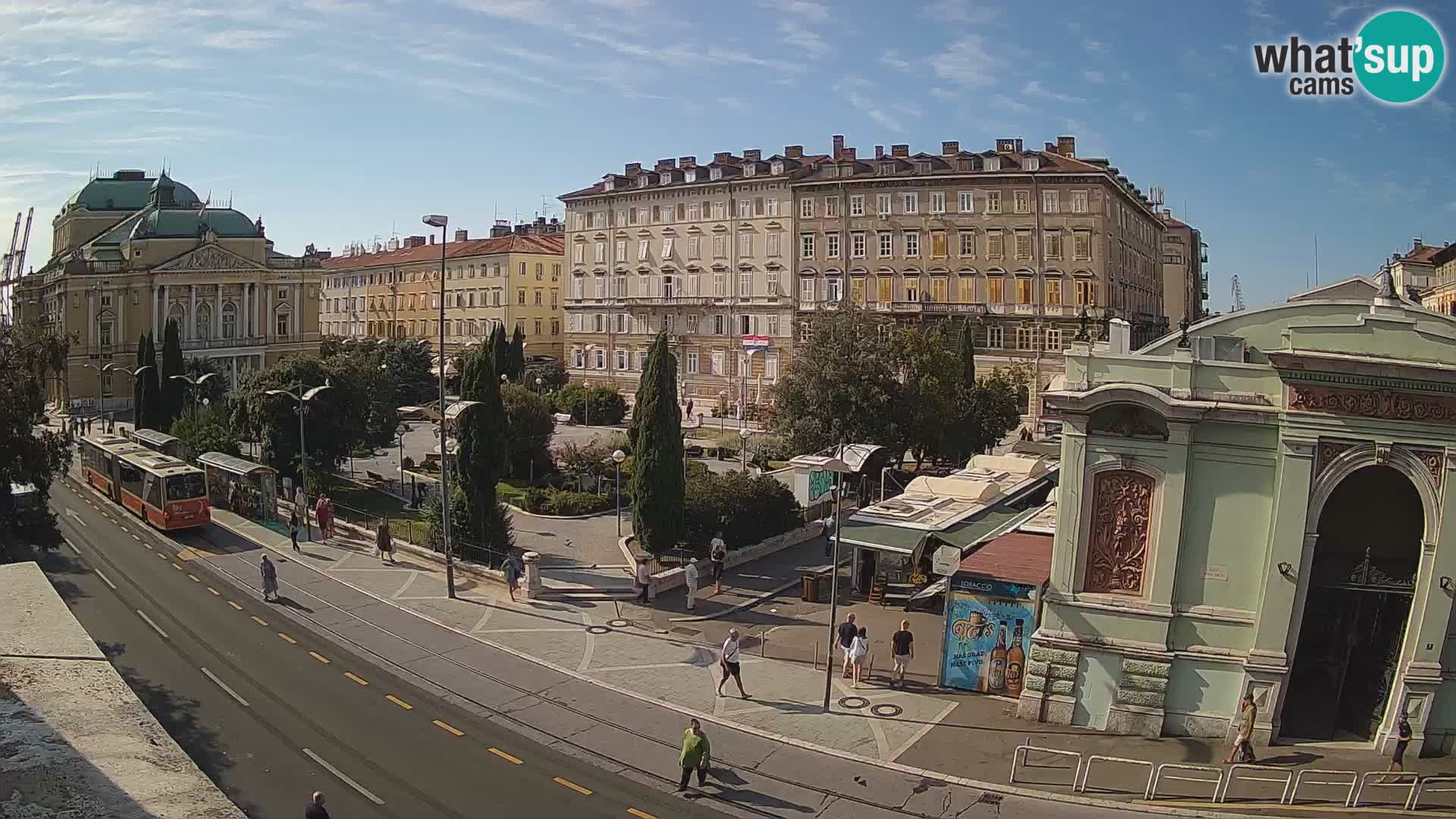 Webcam Rijeka – Park and  Croatian National Theatre Ivan pl. Zajc