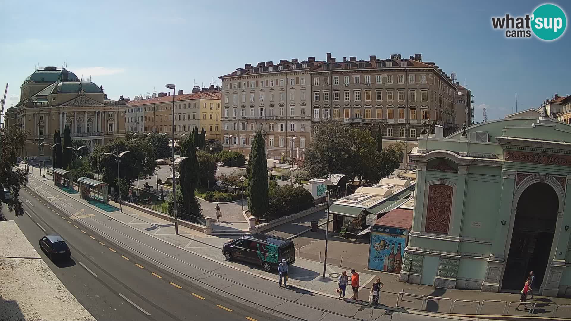 Webcam Rijeka – Park and  Croatian National Theatre Ivan pl. Zajc