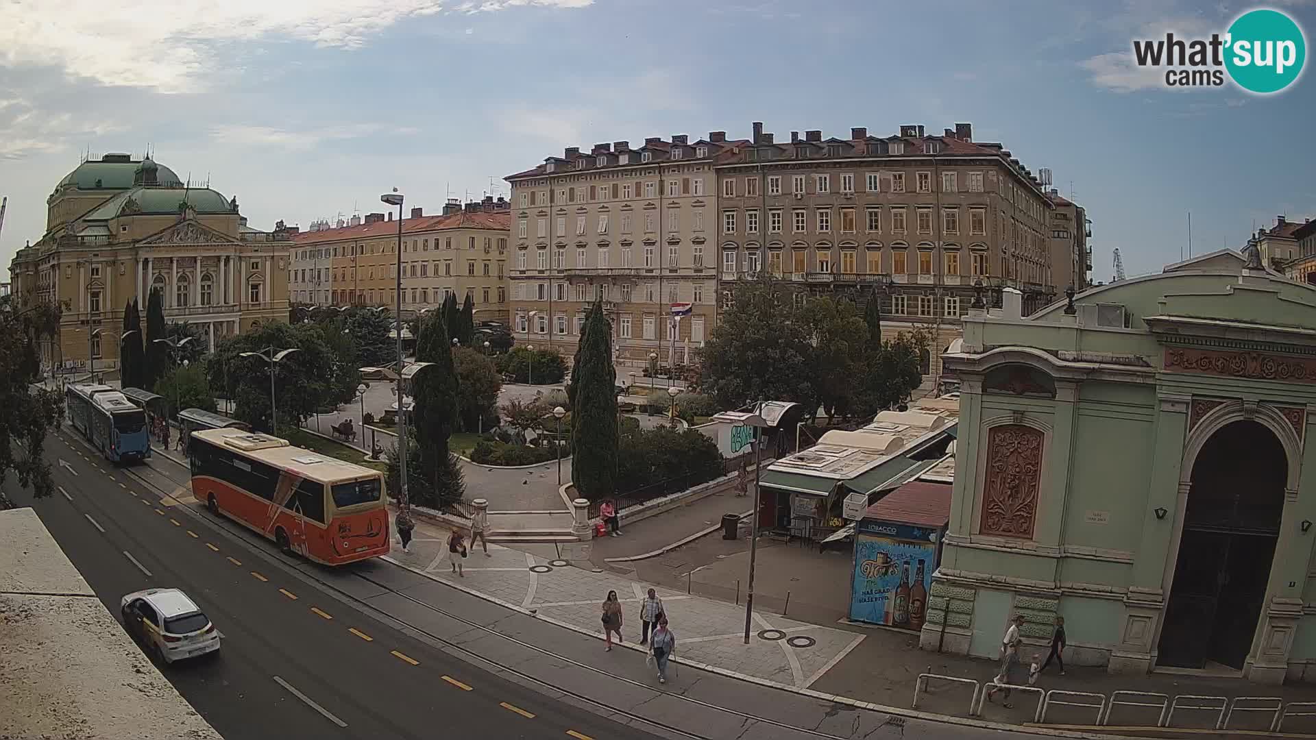 Webkam Rijeka – Park i Hrvatsko narodno kazalište Ivana pl. Zajc