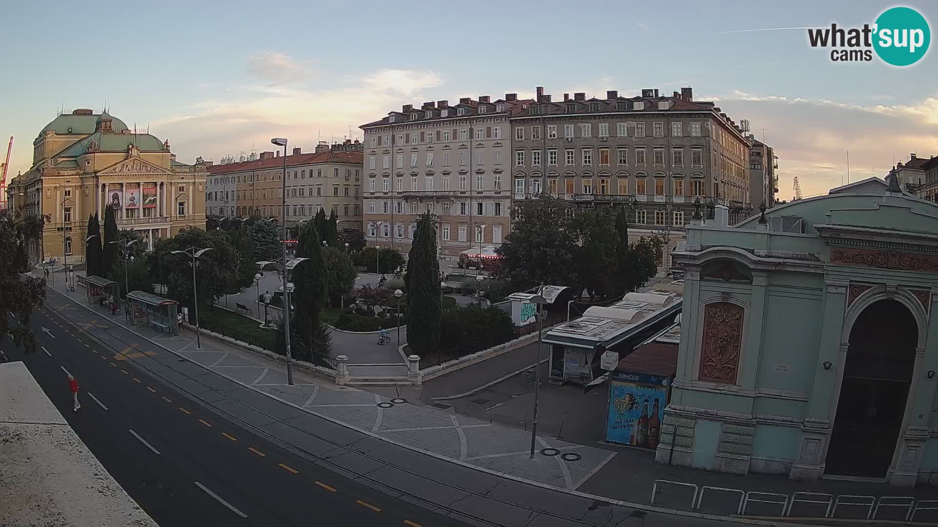 Webcam Rijeka – Parque i Teatro Nacional Croato Ivan pl. Zajc