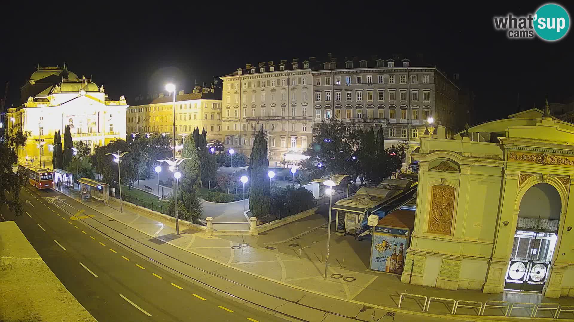 Webcam Rijeka – Parque i Teatro Nacional Croato Ivan pl. Zajc