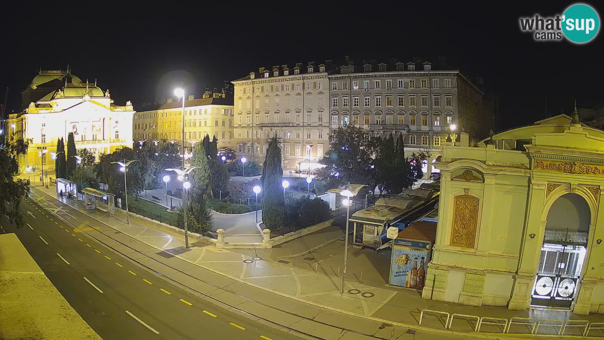 Webkam Rijeka – Park i Hrvatsko narodno kazalište Ivana pl. Zajc
