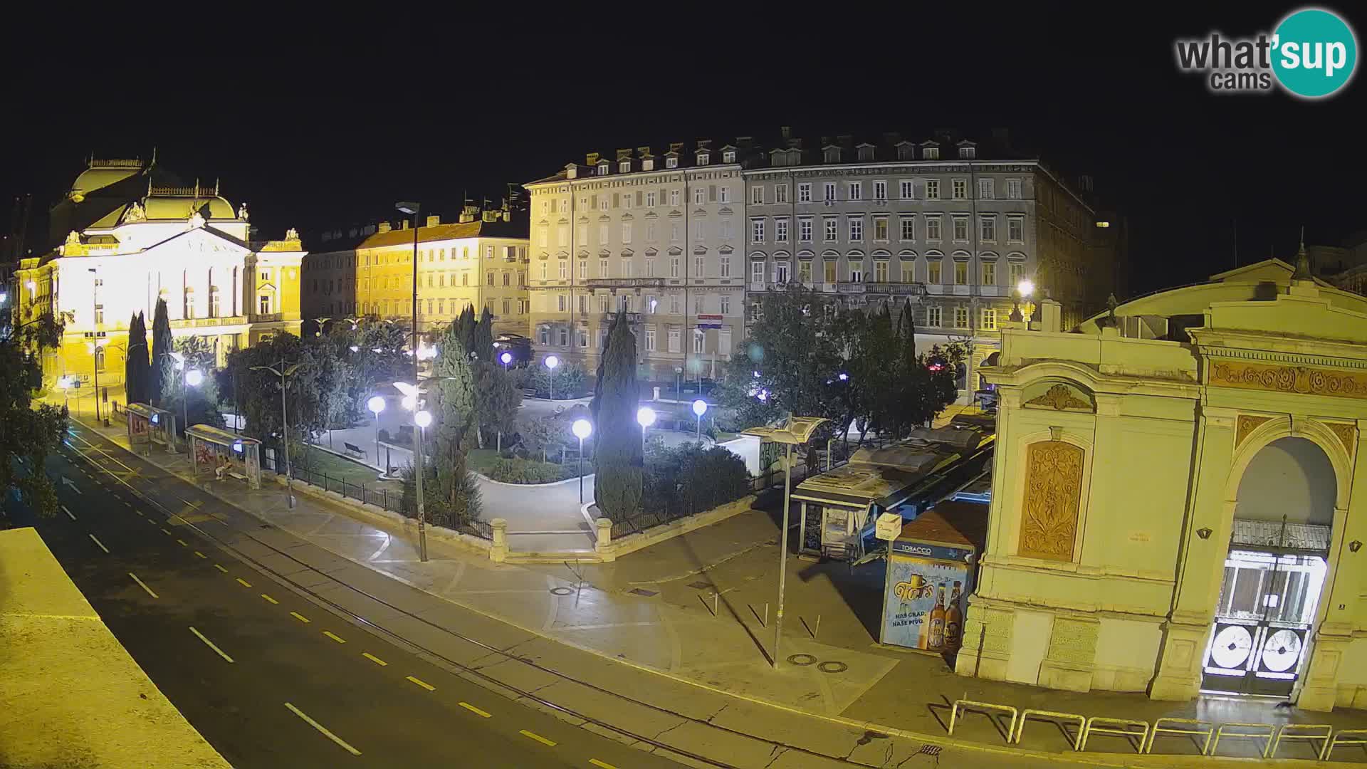 Webcam Rijeka – Park and  Croatian National Theatre Ivan pl. Zajc