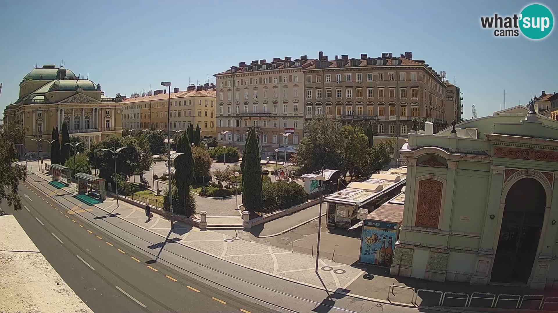 Webcam Rijeka – Parque i Teatro Nacional Croato Ivan pl. Zajc