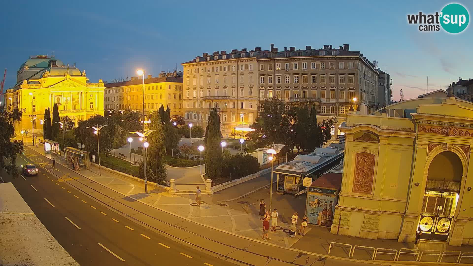 Webcam Fiume – Parco e Teatro nazionale Croato Ivan pl. Zajc