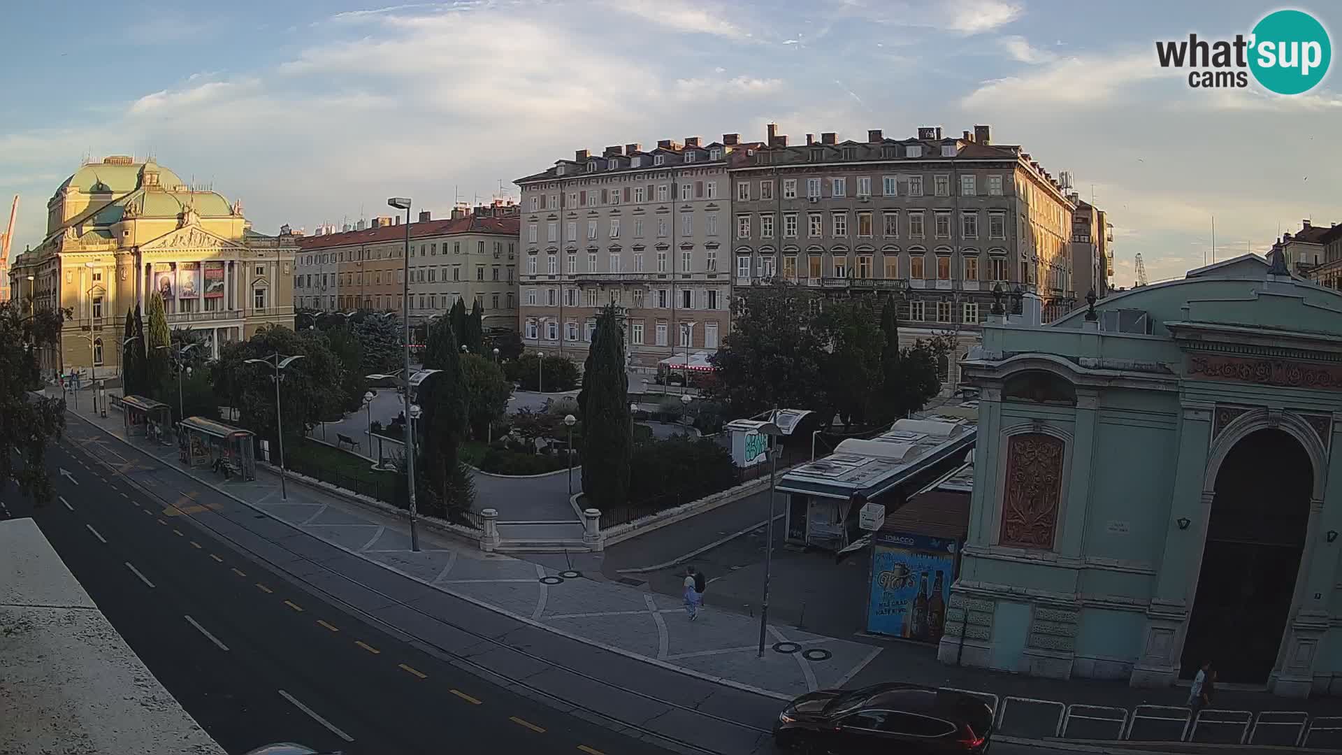Webcam Rijeka – Park and  Croatian National Theatre Ivan pl. Zajc