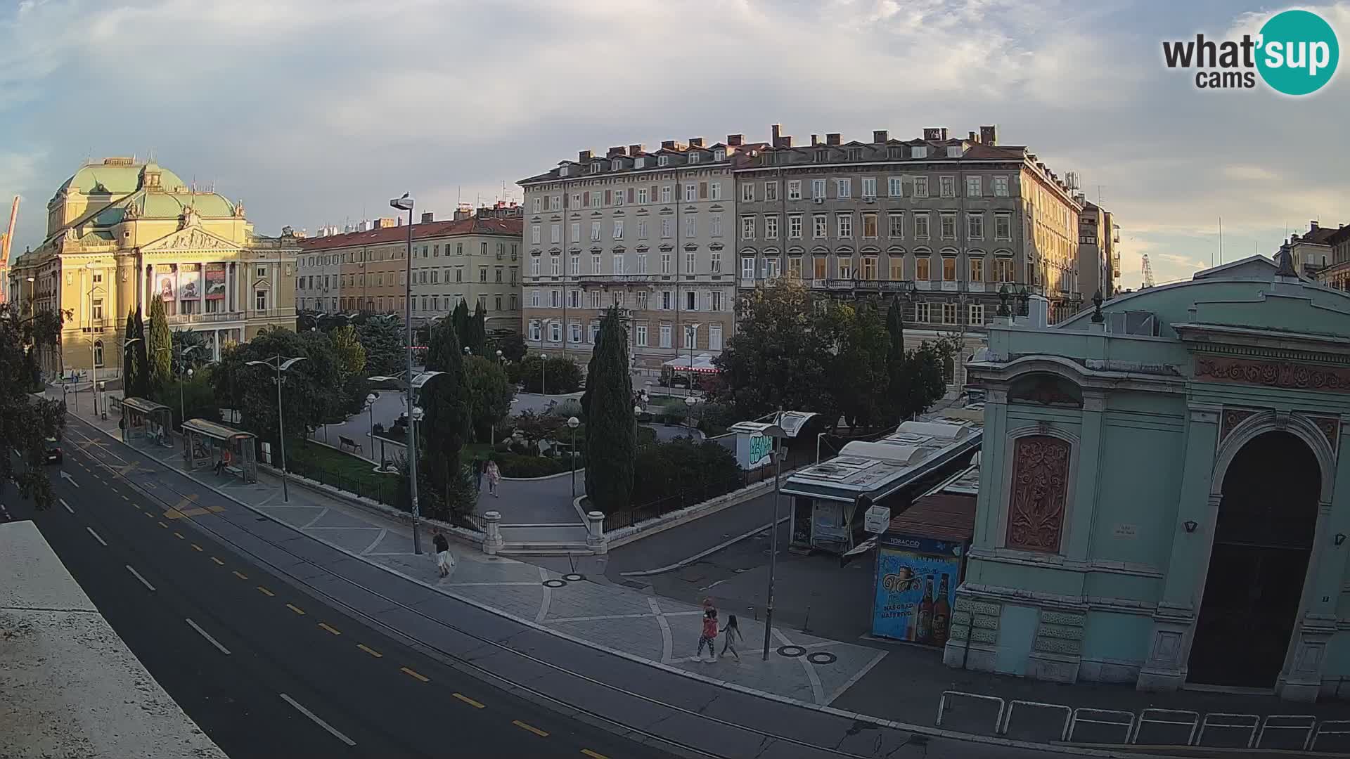 Webcam Fiume – Parco e Teatro nazionale Croato Ivan pl. Zajc