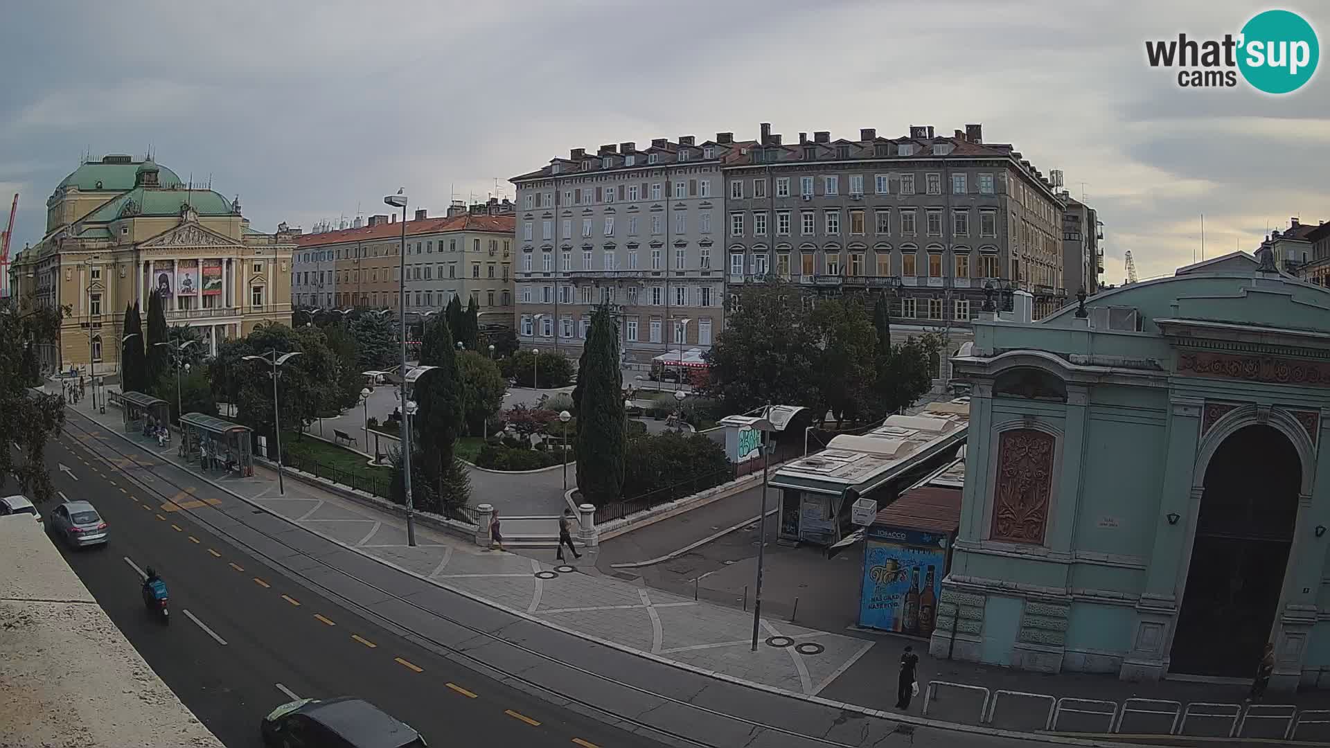 Webcam Rijeka – Parque i Teatro Nacional Croato Ivan pl. Zajc