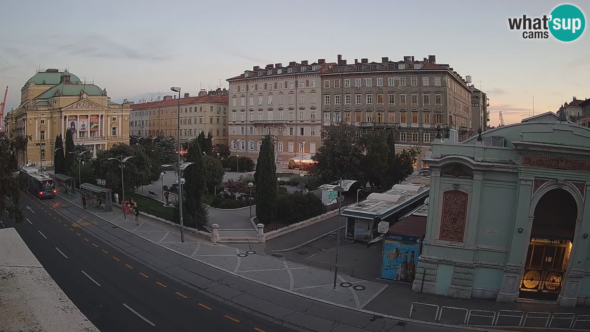 Webcam Rijeka – Park and  Croatian National Theatre Ivan pl. Zajc