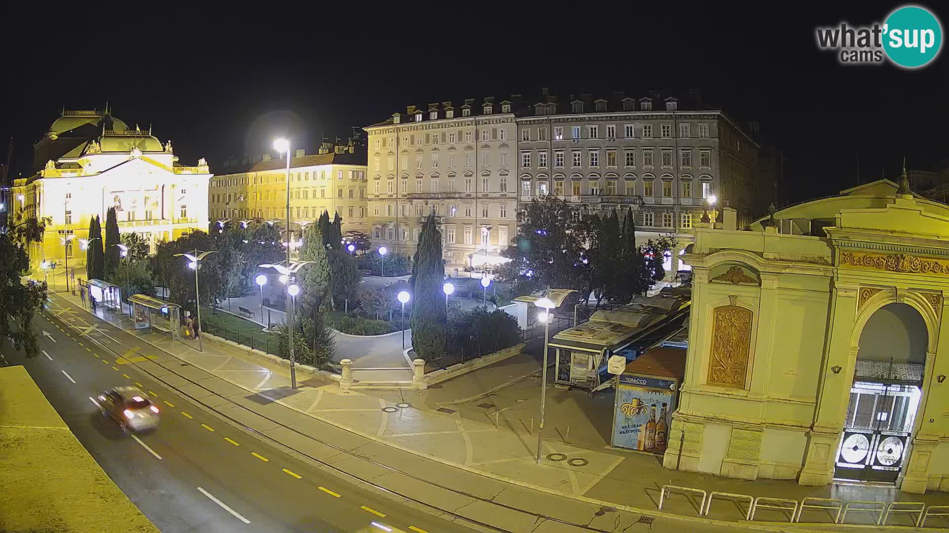 Webcam Rijeka – Park et Théâtre national croate Ivan pl. Zajc