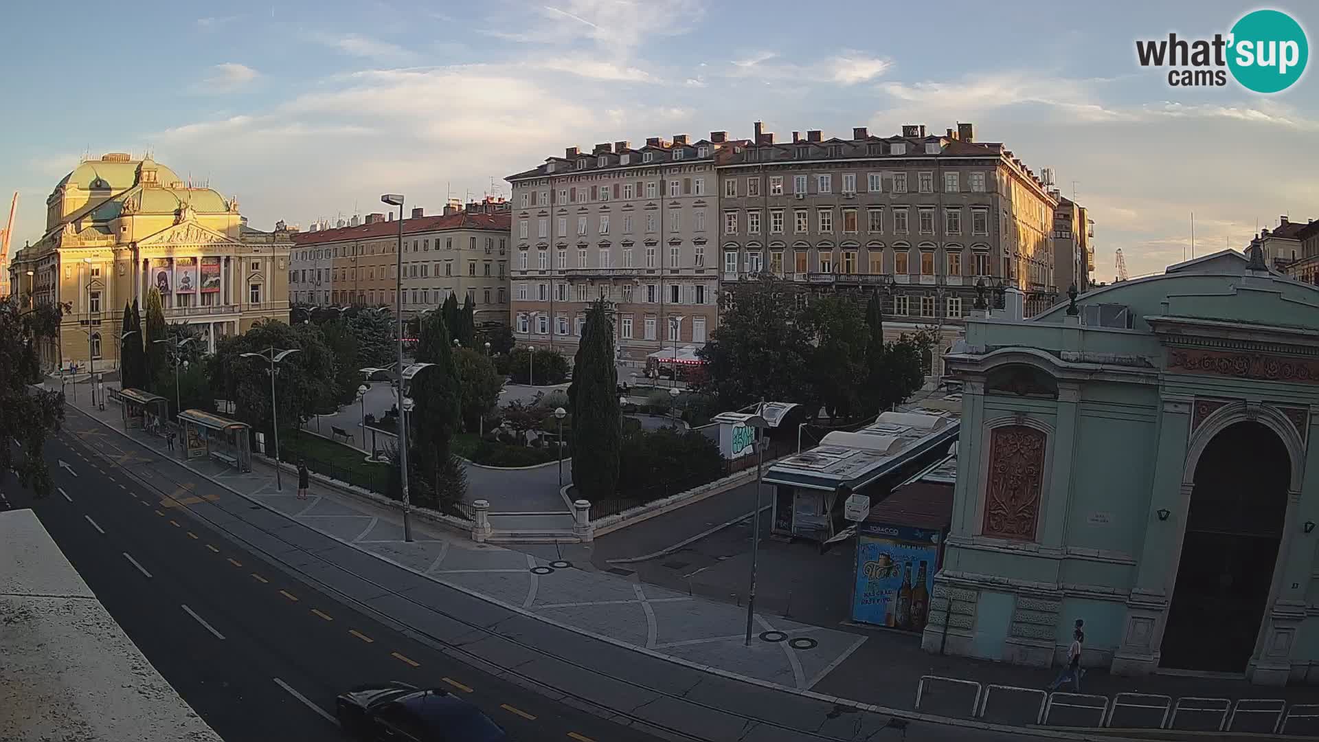 Webkam Rijeka – Park i Hrvatsko narodno kazalište Ivana pl. Zajc