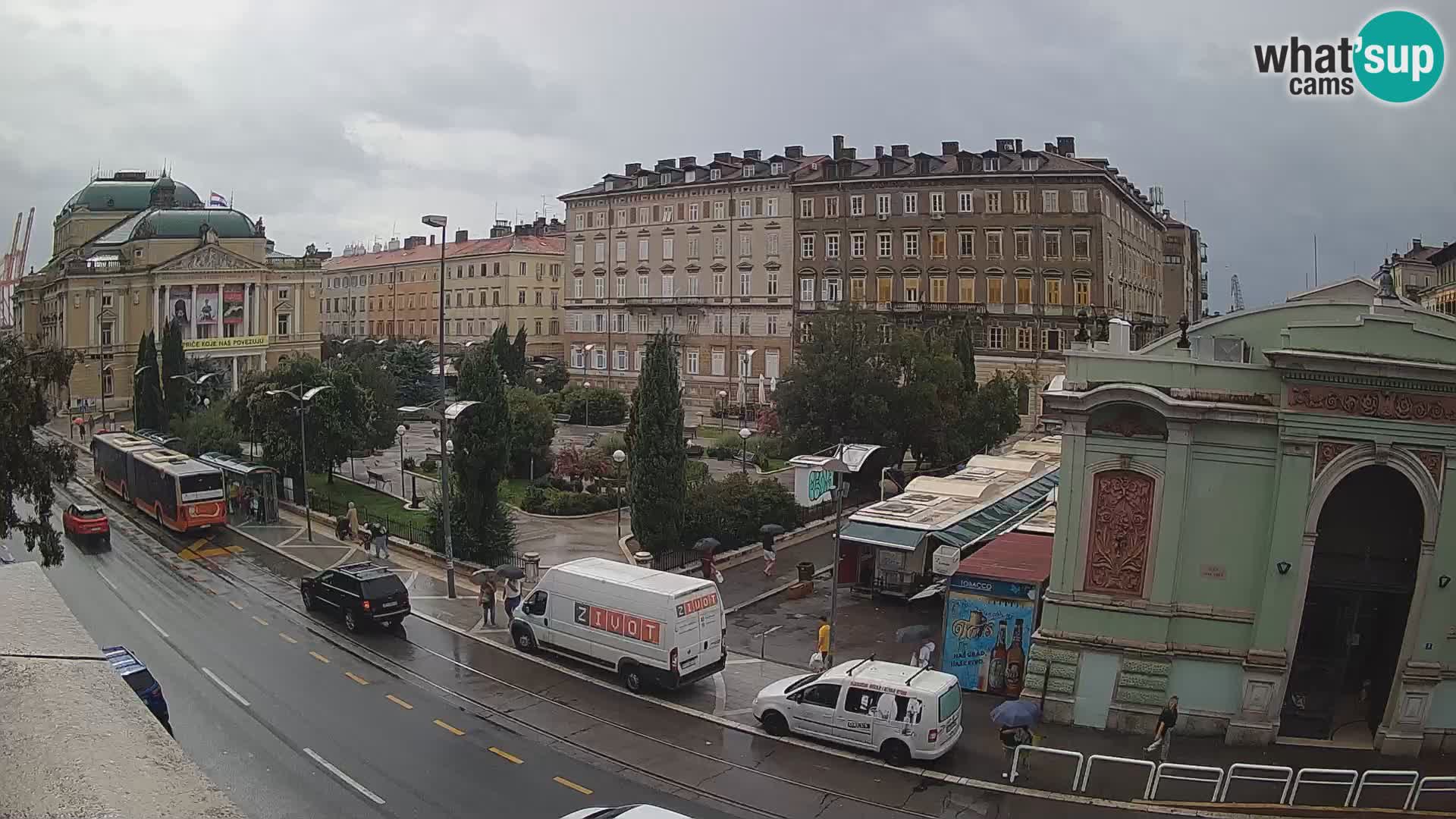 Webkam Rijeka – Park i Hrvatsko narodno kazalište Ivana pl. Zajc