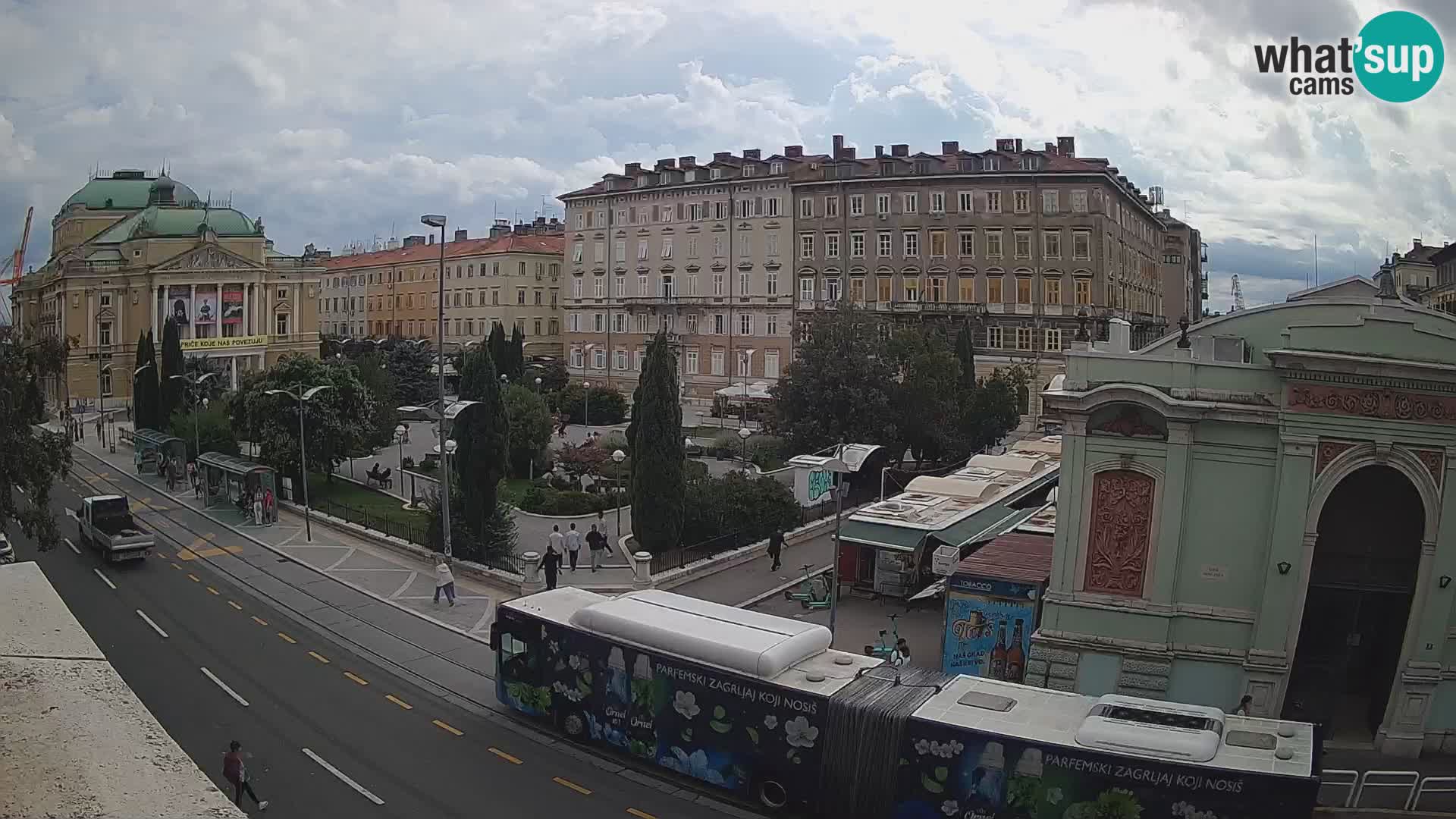 Webcam Rijeka – Park and  Croatian National Theatre Ivan pl. Zajc