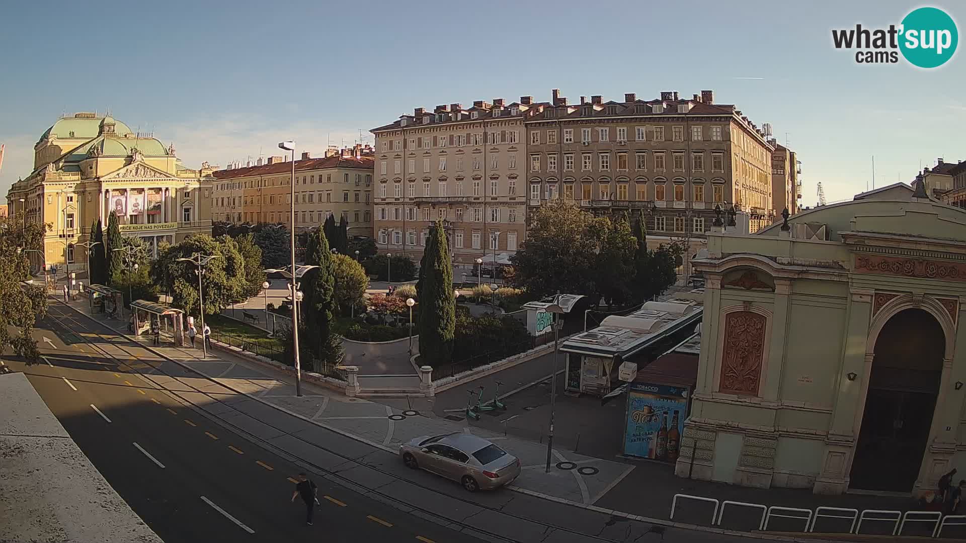 Webkam Rijeka – Park i Hrvatsko narodno kazalište Ivana pl. Zajc