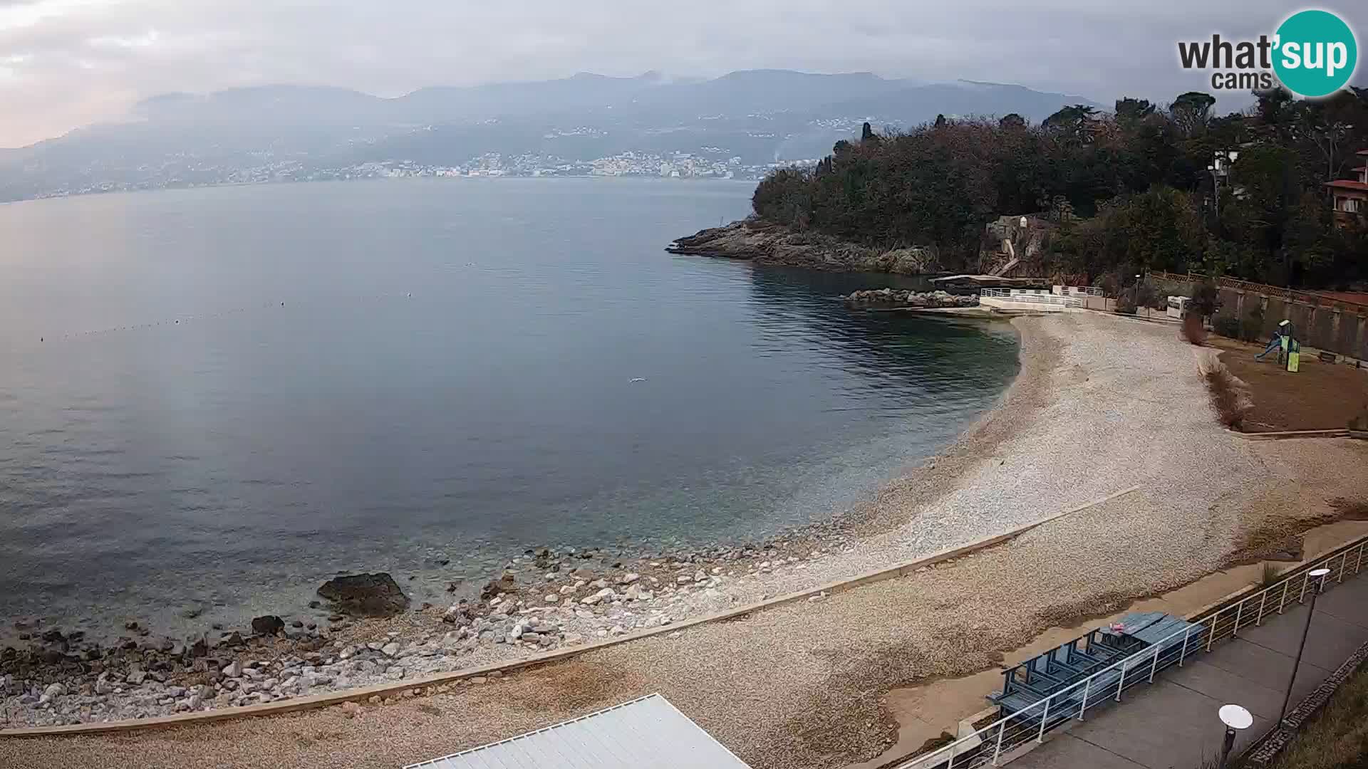 Rijeka web kamera plaža pri Bazenih Kantrida