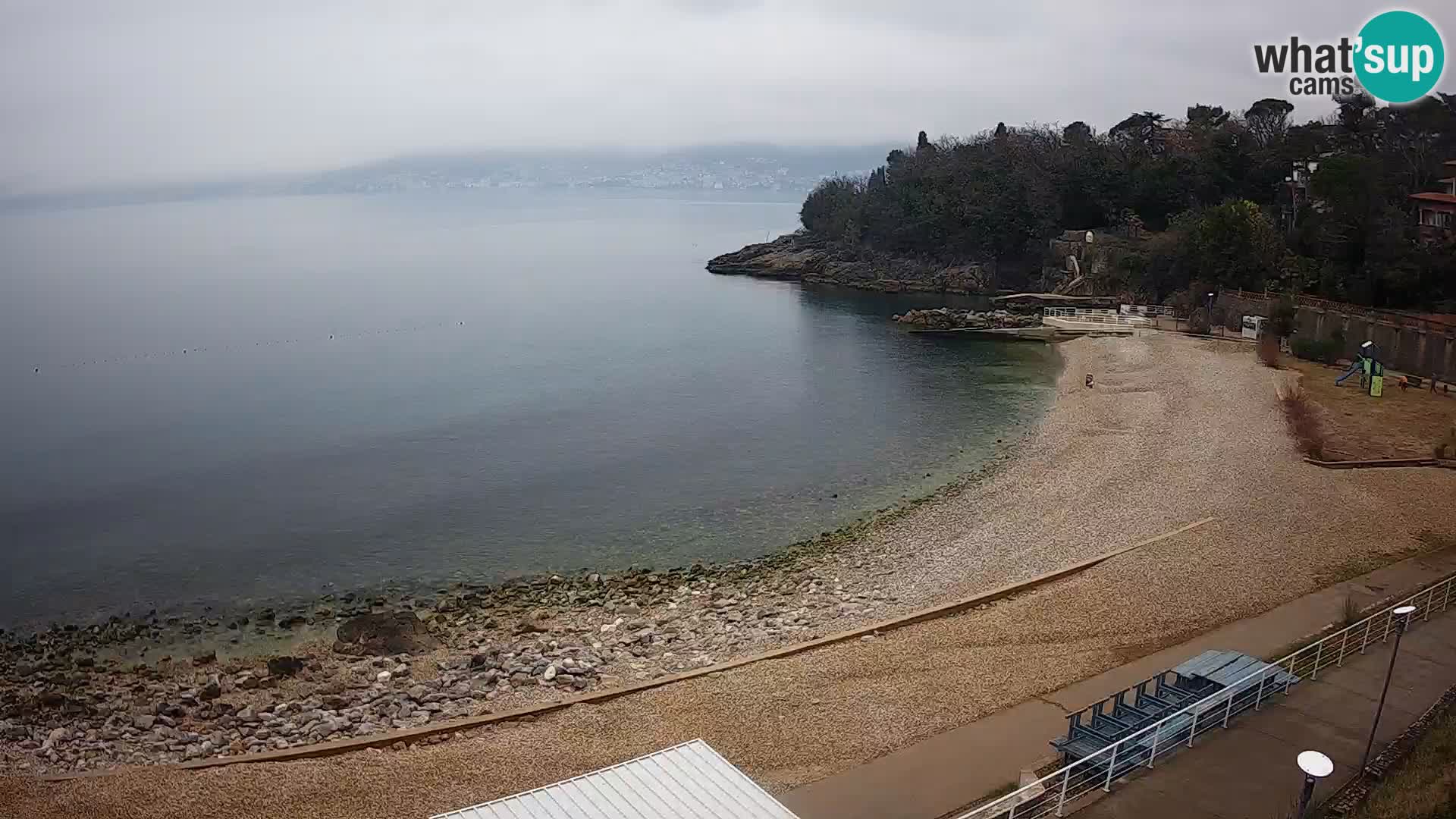 Rijeka web kamera plaža pri Bazenih Kantrida