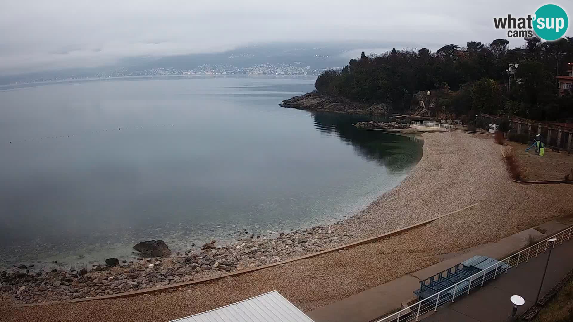 Rijeka web kamera plaža pri Bazenih Kantrida