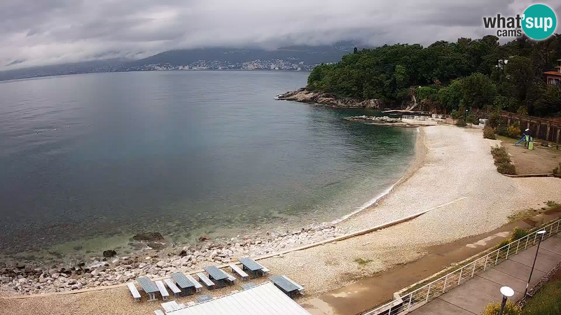 Rijeka web kamera plaža pri Bazenih Kantrida