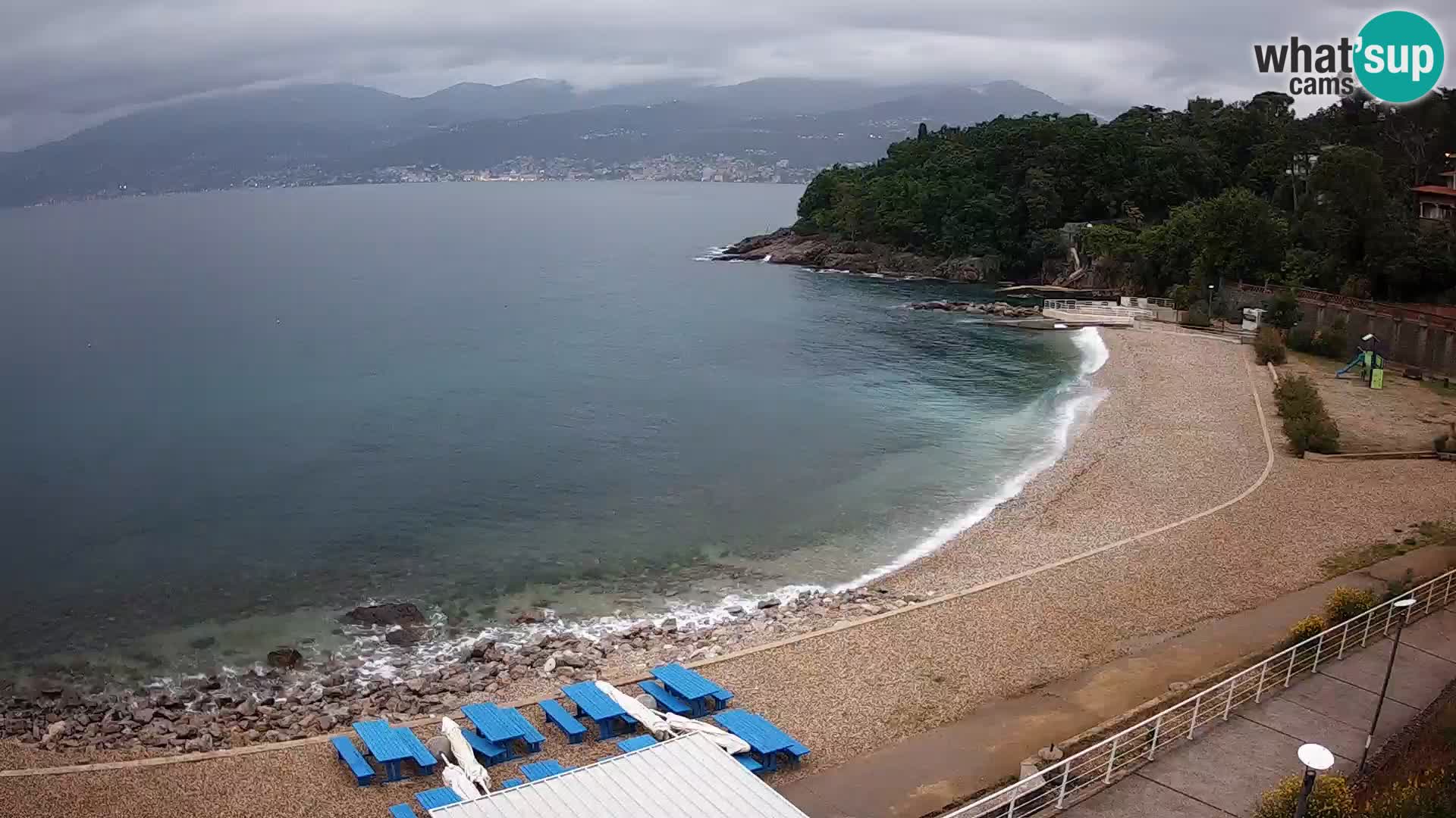 Rijeka web kamera plaža pri Bazenih Kantrida
