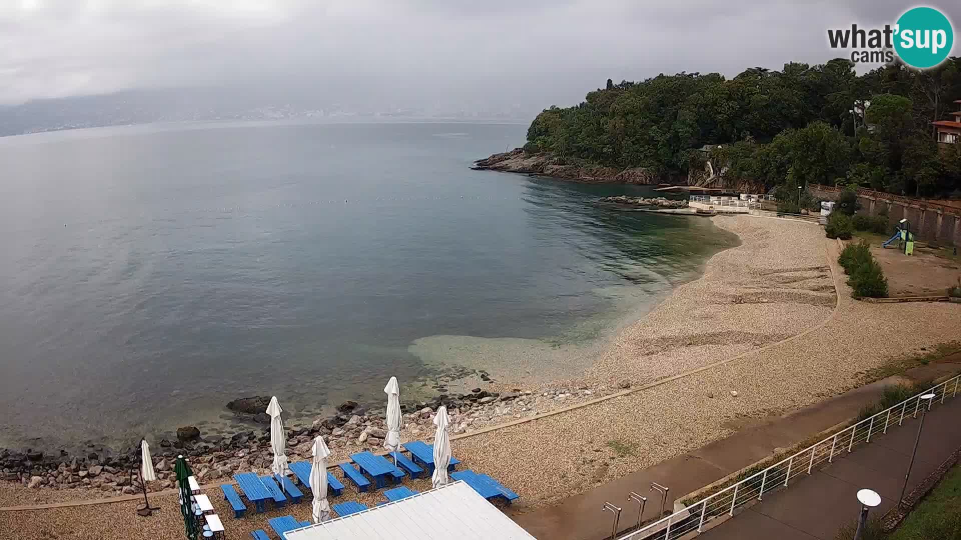 Rijeka web kamera plaža pri Bazenih Kantrida