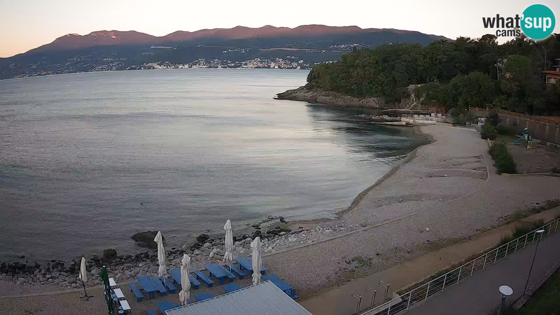 Rijeka web kamera plaža pri Bazenih Kantrida