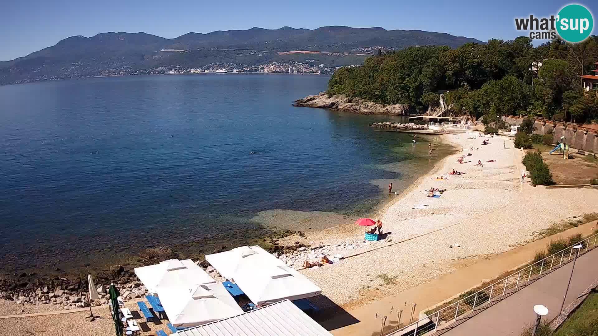 Reka Spletna kamera  plaža pri Bazenih Kantrida
