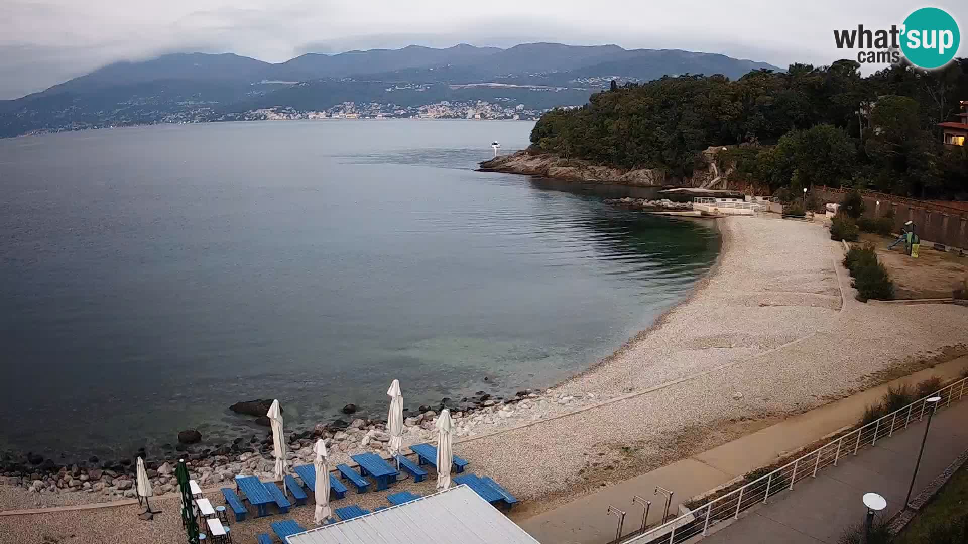 Rijeka web kamera plaža pri Bazenih Kantrida