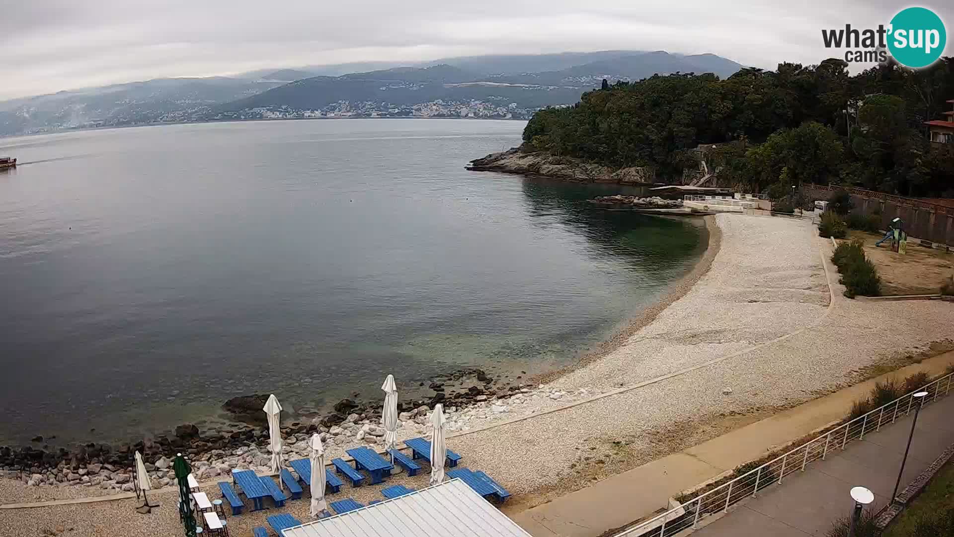 Rijeka web kamera plaža pri Bazenih Kantrida