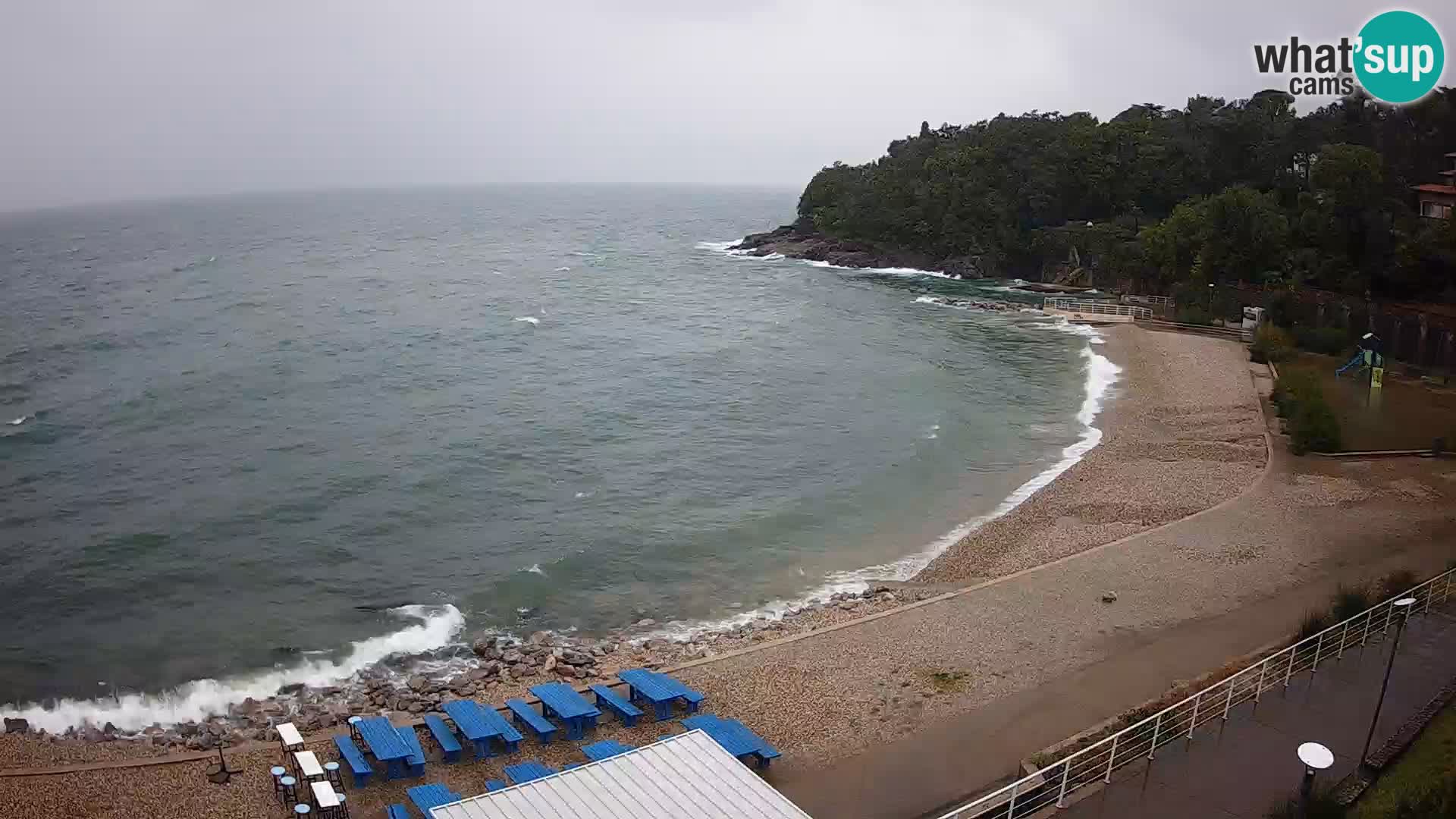 Rijeka web kamera plaža pri Bazenih Kantrida