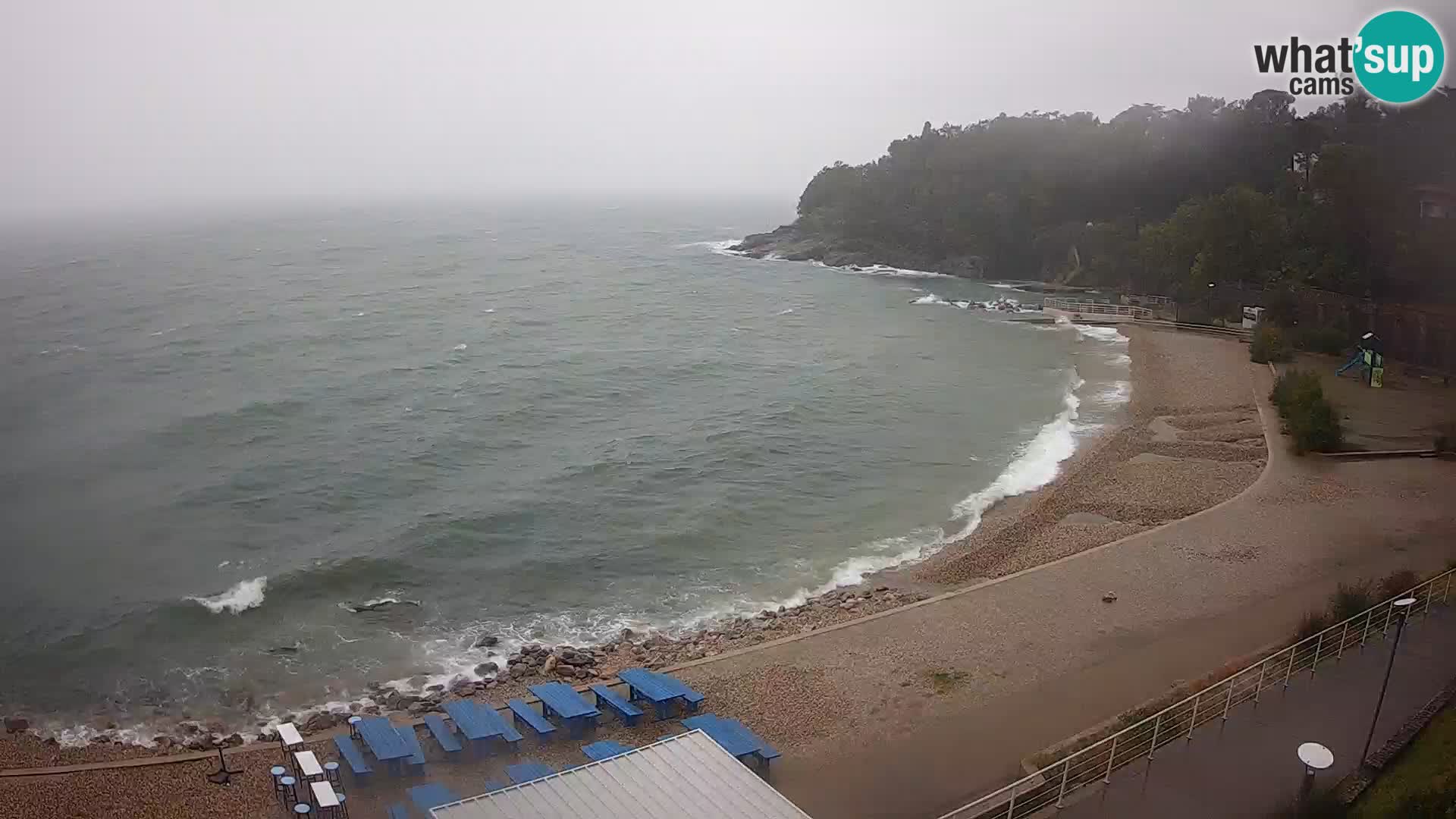 Rijeka web kamera plaža pri Bazenih Kantrida