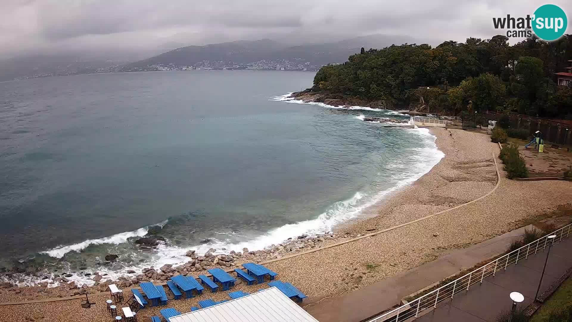 Rijeka web kamera plaža pri Bazenih Kantrida