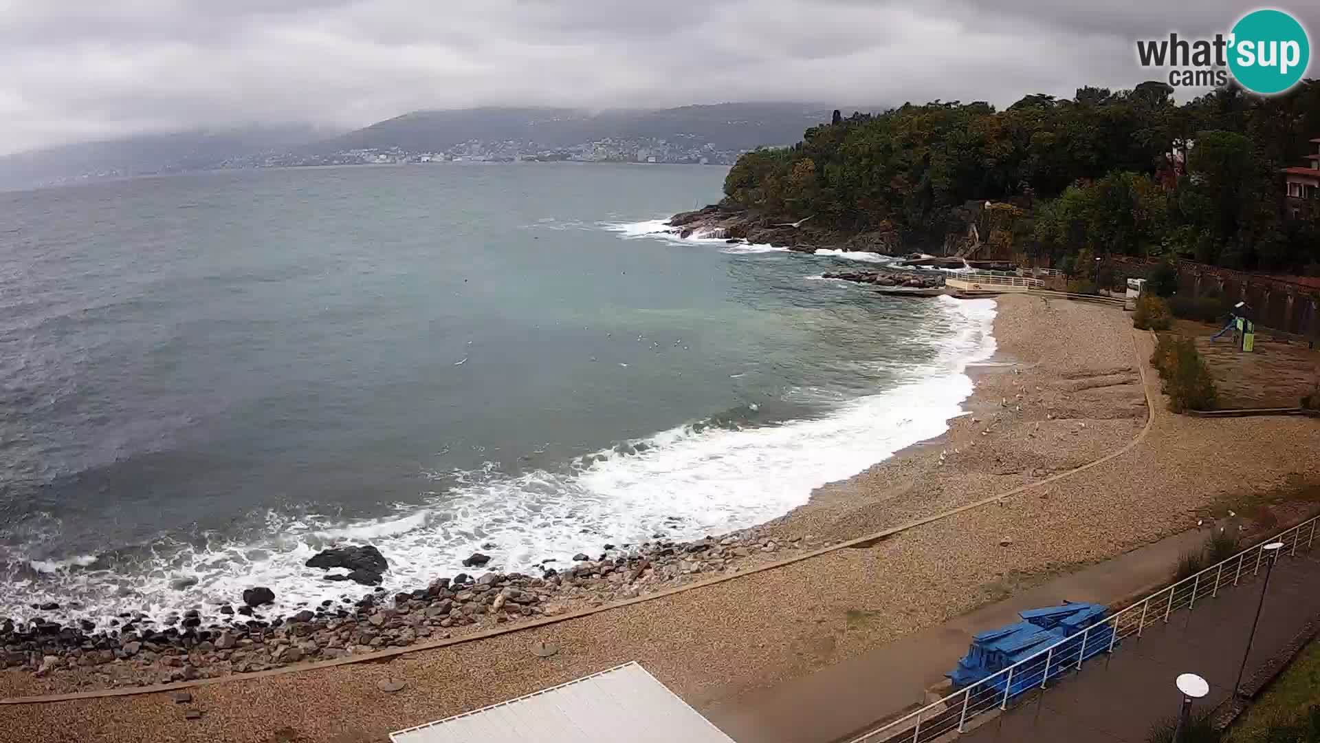 Rijeka web kamera plaža pri Bazenih Kantrida