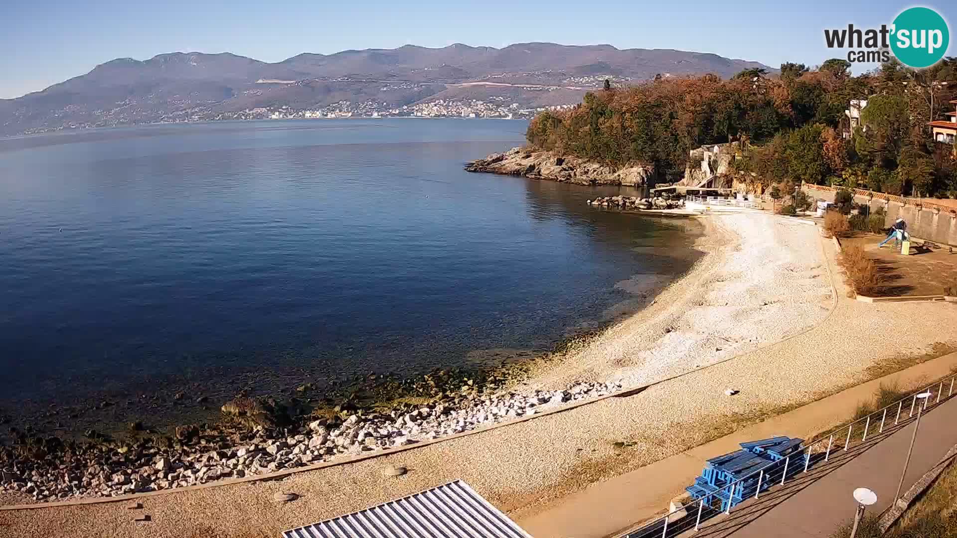 Rijeka web kamera plaža pri Bazenih Kantrida