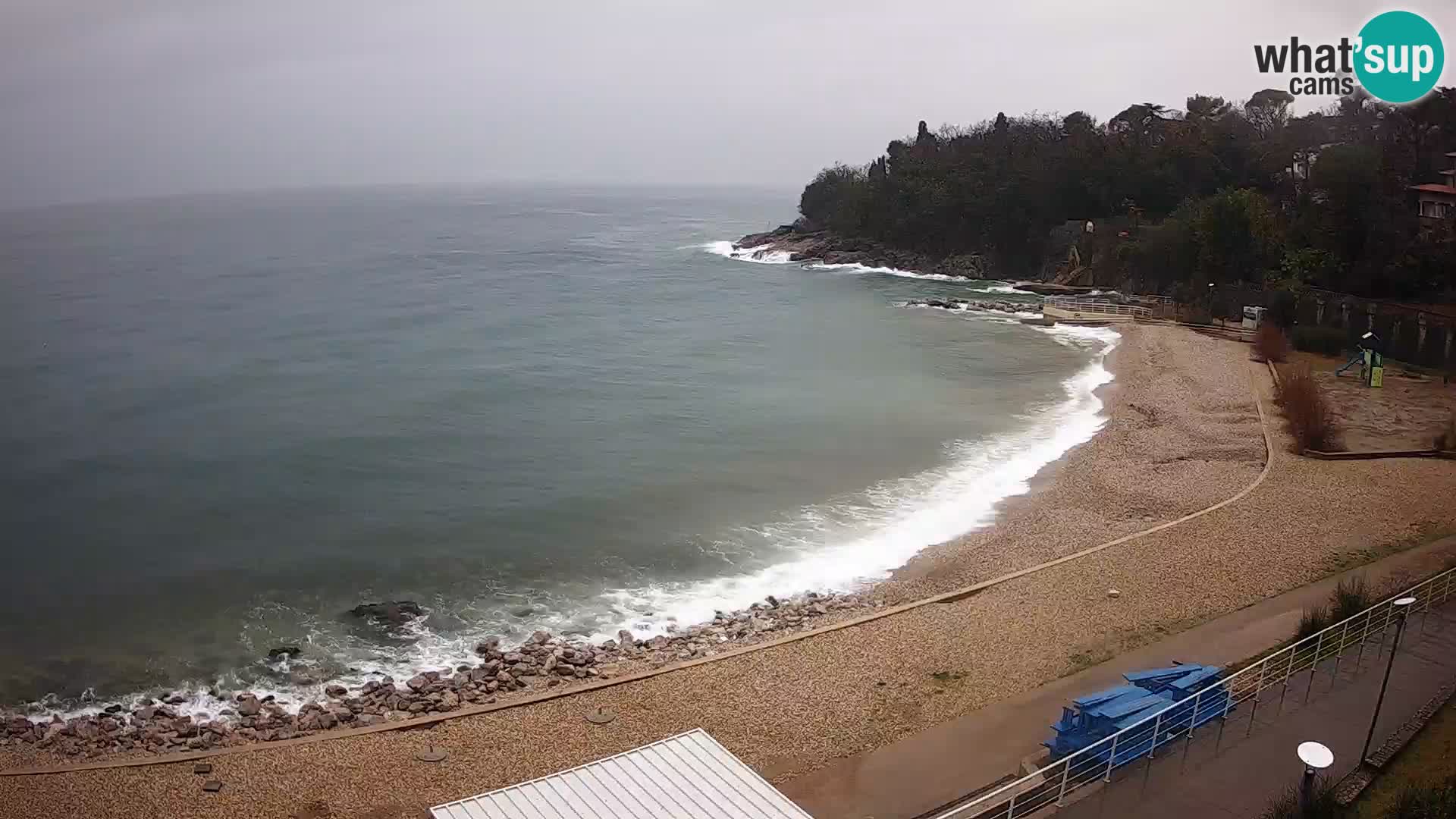 Rijeka web kamera plaža pri Bazenih Kantrida