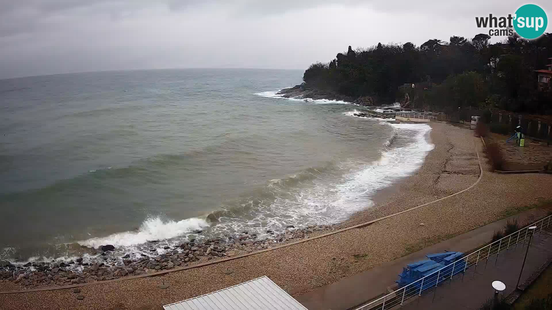 Rijeka web kamera plaža pri Bazenih Kantrida