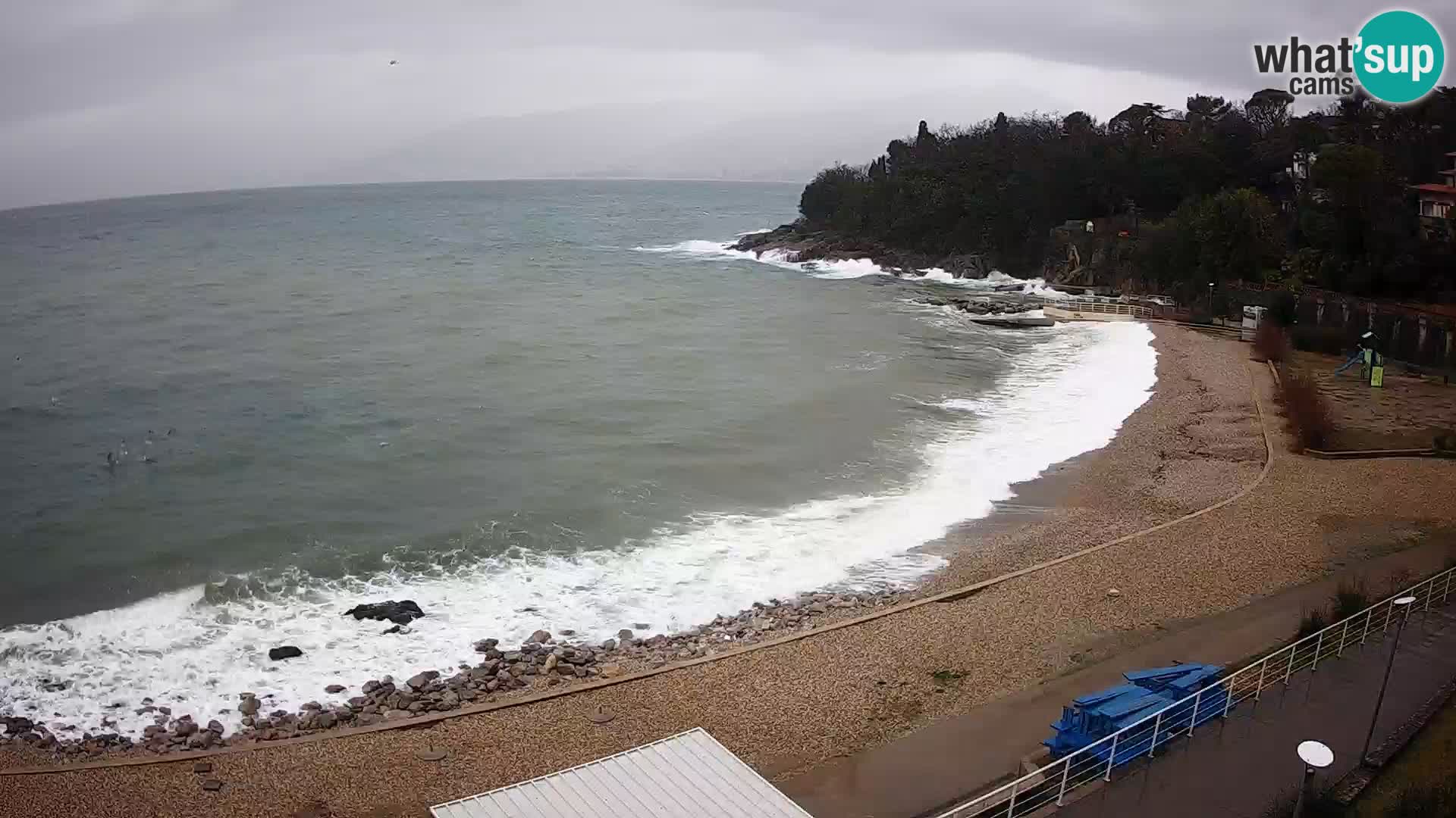 Rijeka web kamera plaža pri Bazenih Kantrida