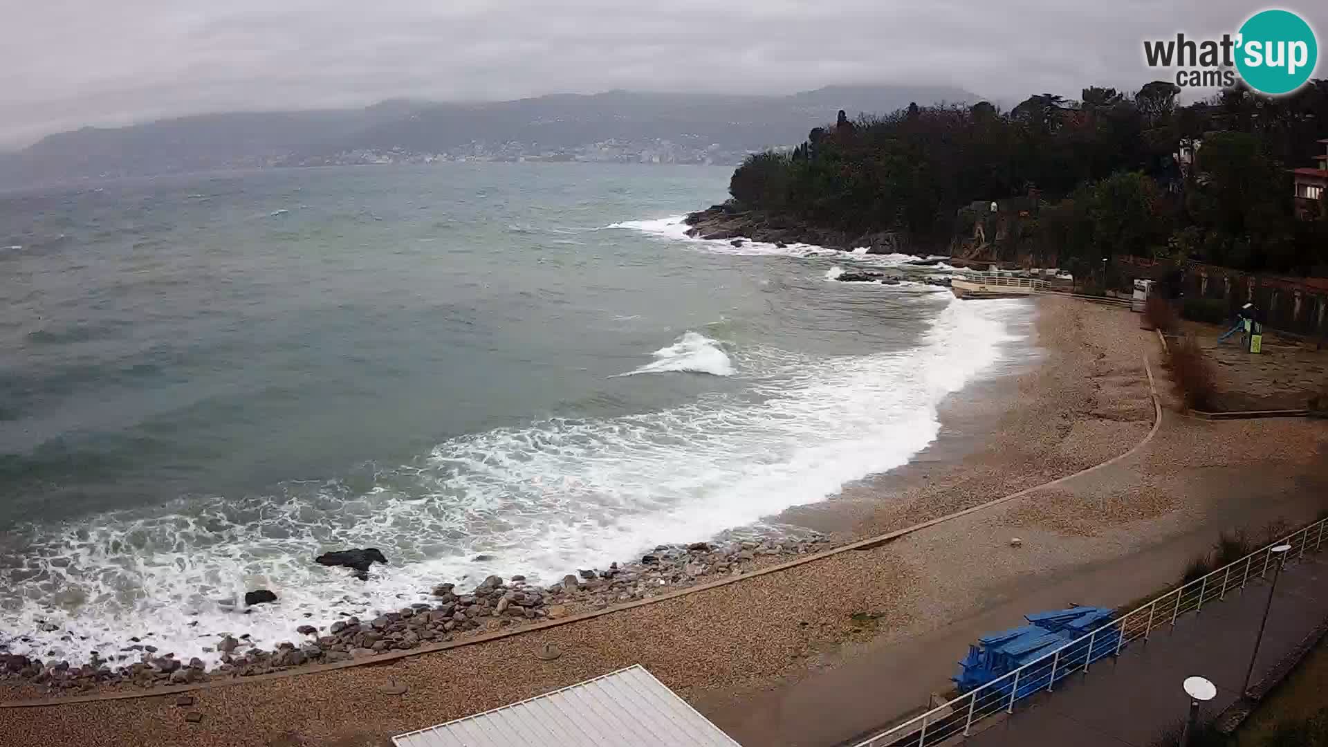 Rijeka web kamera plaža pri Bazenih Kantrida