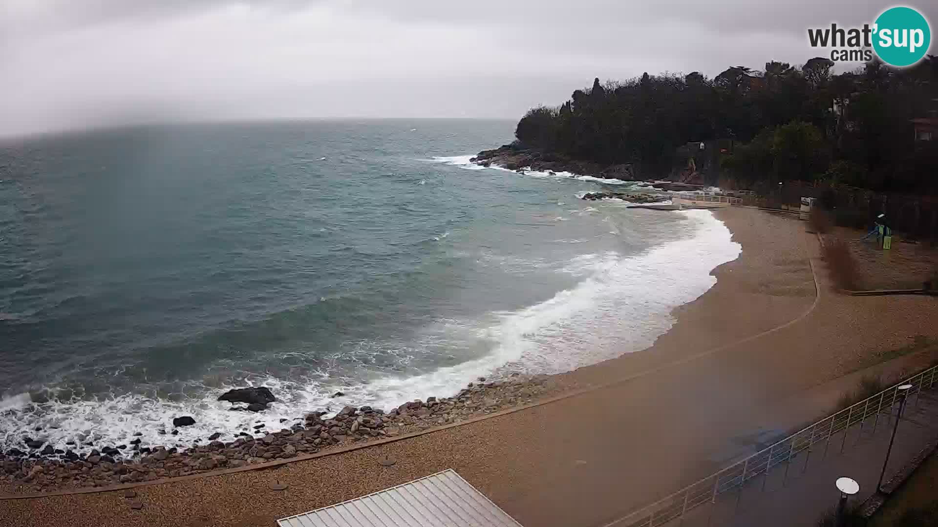 Rijeka web kamera plaža pri Bazenih Kantrida