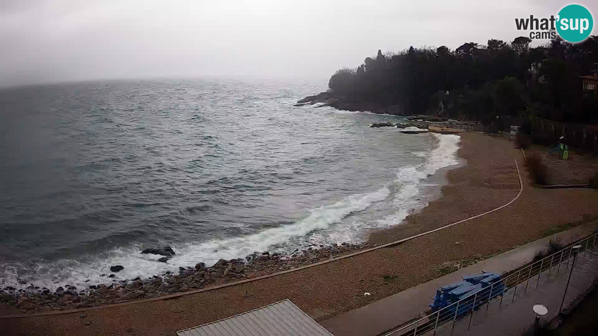 Rijeka web kamera plaža pri Bazenih Kantrida