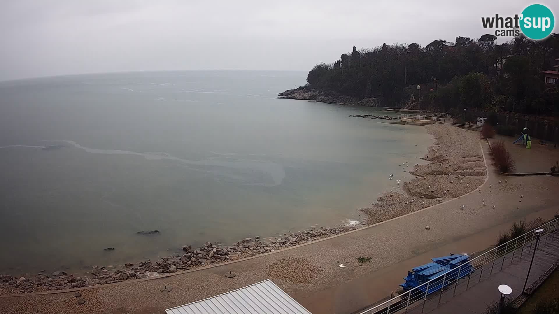 Rijeka web kamera plaža pri Bazenih Kantrida