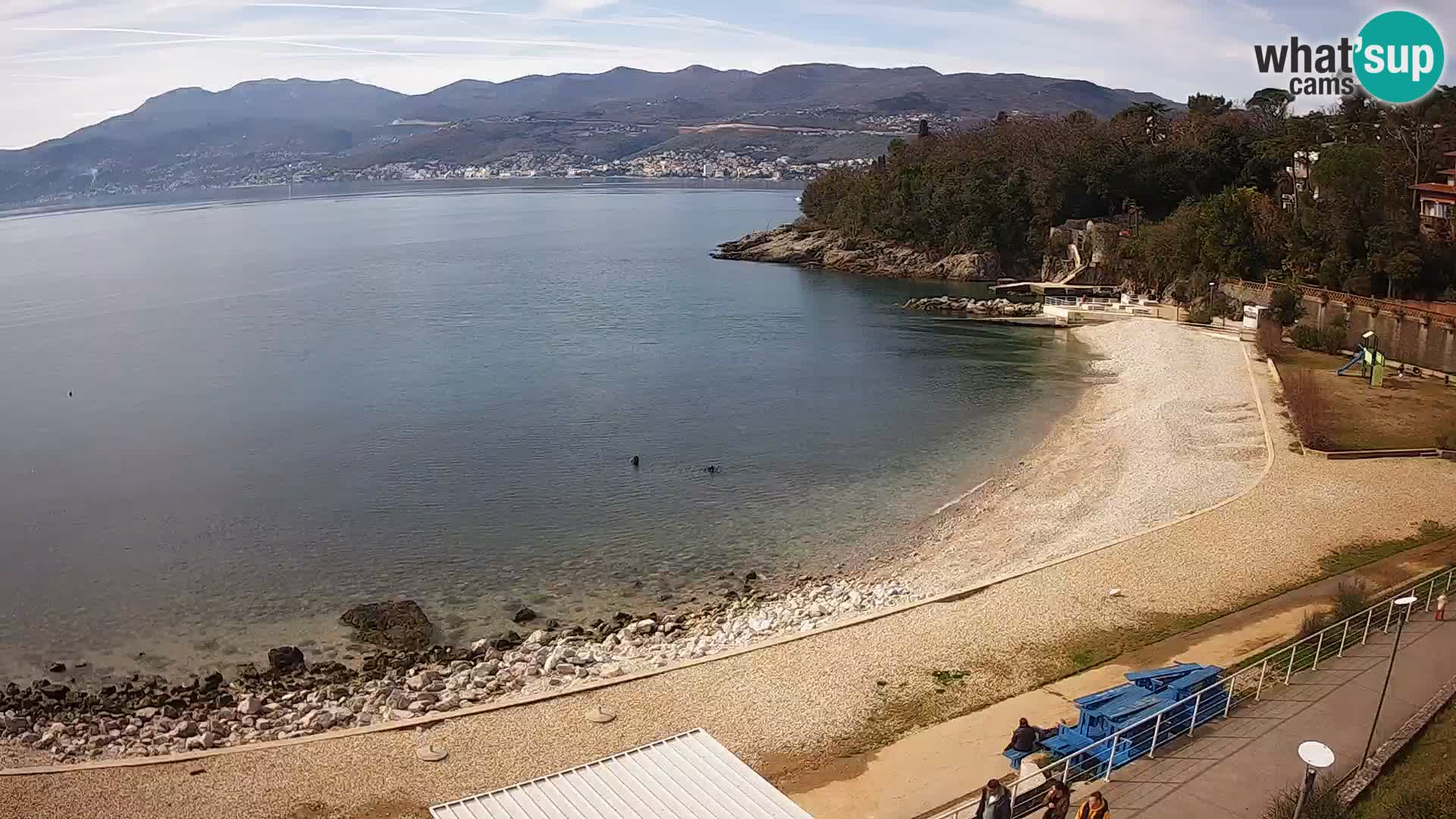 Rijeka web kamera plaža pri Bazenih Kantrida