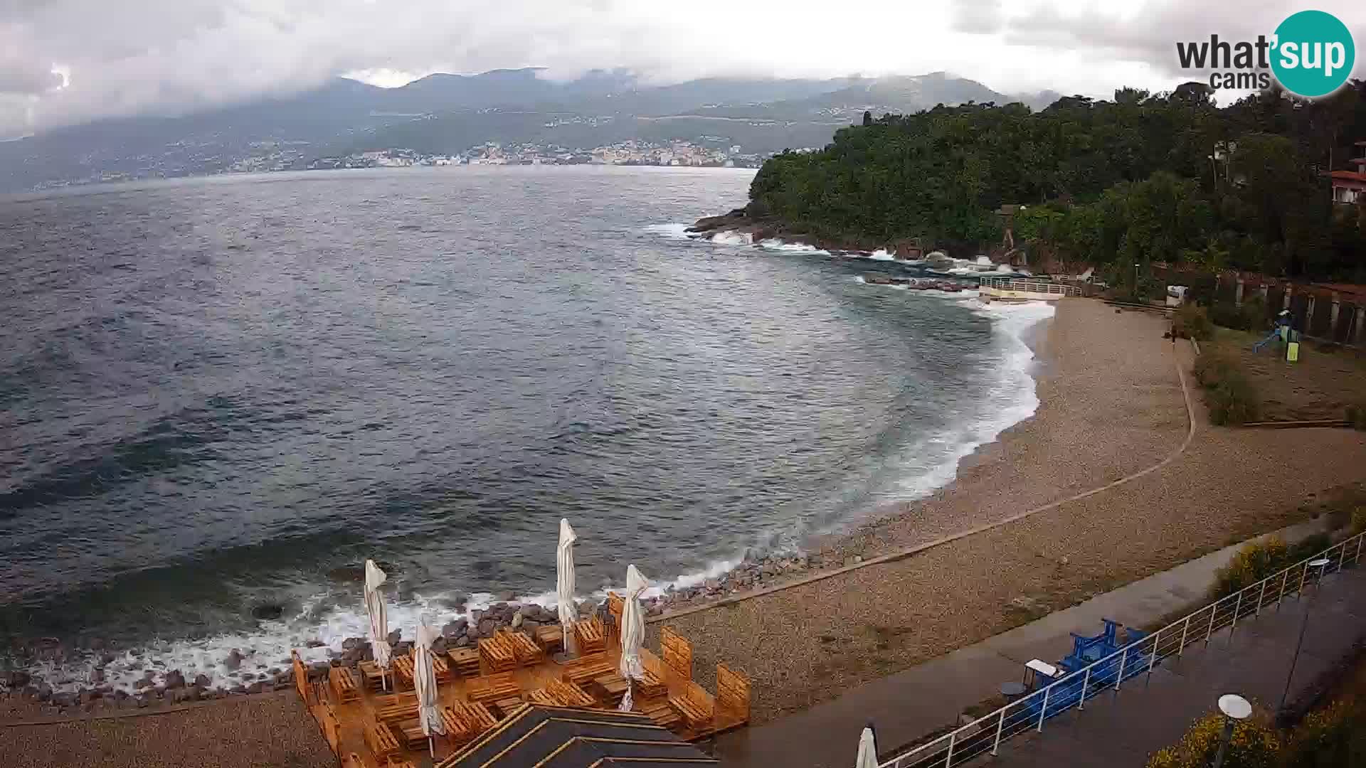 Rijeka web kamera plaža pri Bazenih Kantrida