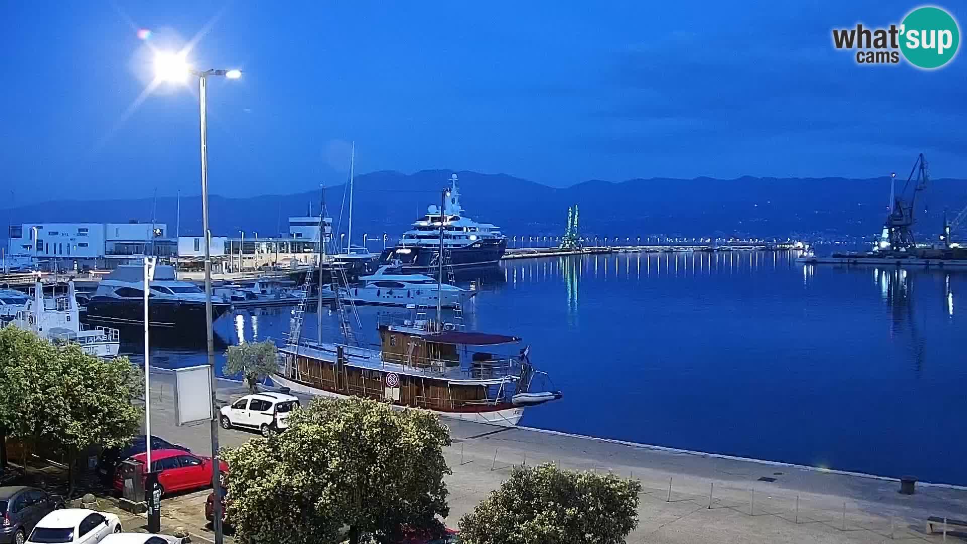 La Riva e la Marina a Rijeka (Fiume) – Live Webcam Croazia